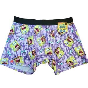 Nickelodeon Spongebob Squarepants Purple Eyeball Boxer Briefs Viacom SZ L